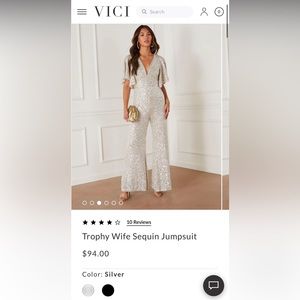 Vici Trophy Wife Sequin Jumpsuit